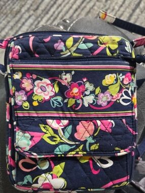 Vera Bradley Mini Hipster Crossbody Bag, Ribbons, 7.5"×6.5"